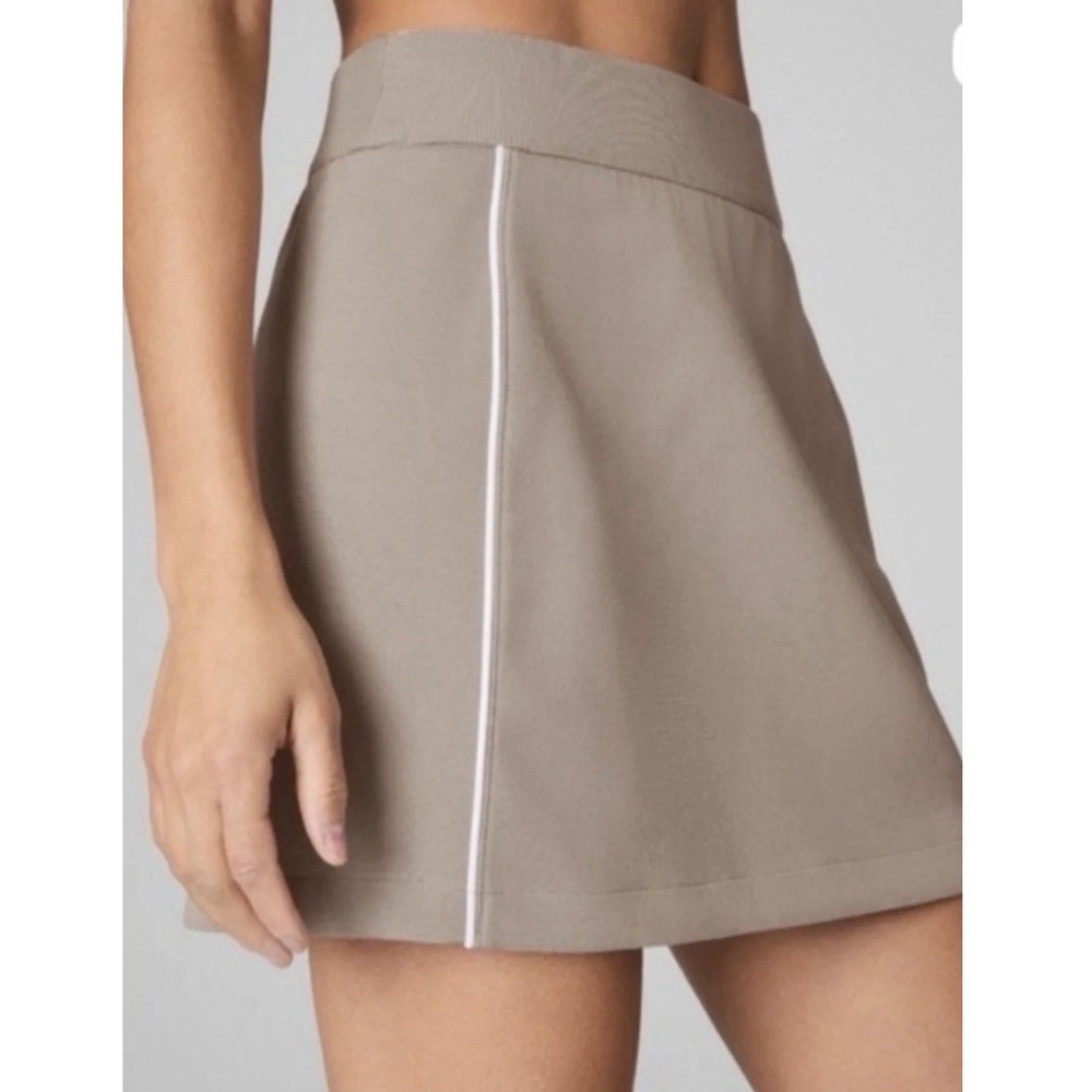 SPANX AirPique Skort XL Ashwood Beige Athletic Golf Tennis Skirt Shorts NWT